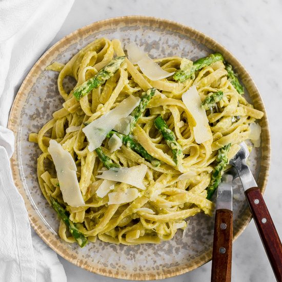 Asparagus Cream Sauce Pasta