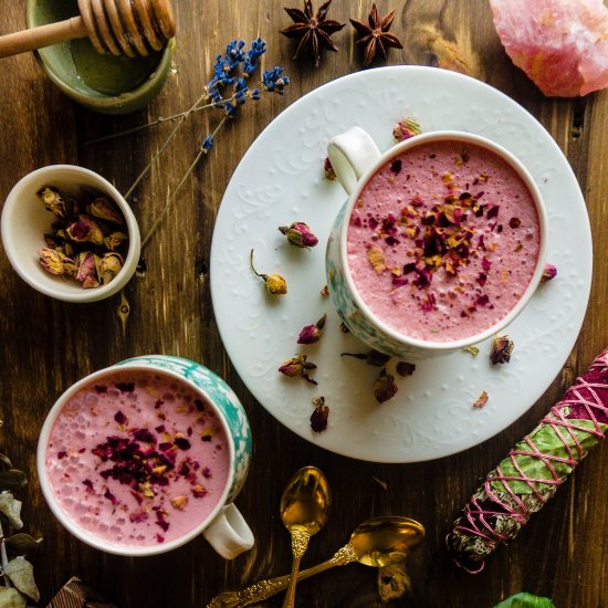 Beet Coconut Rose Latte