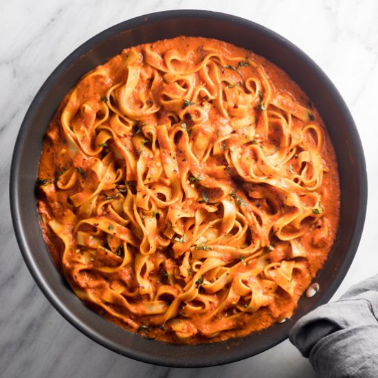 Low FODMAP Red Pepper Pasta