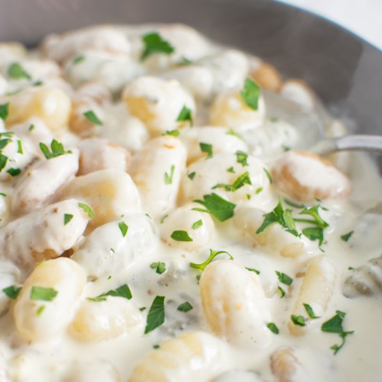 Gnocchi with Gorgonzola Cream Sauce