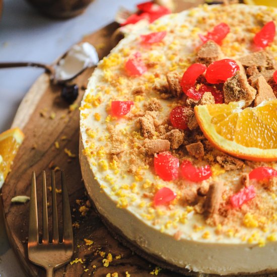 No Bake Eggnog Cheesecake