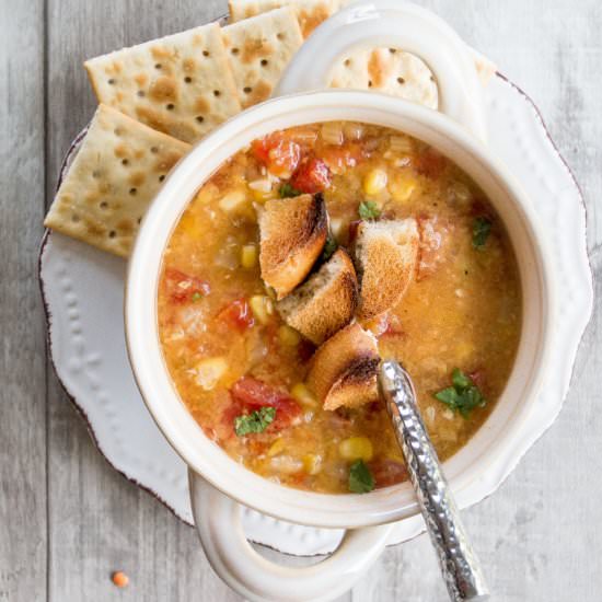 Spicy Red Lentil Soup