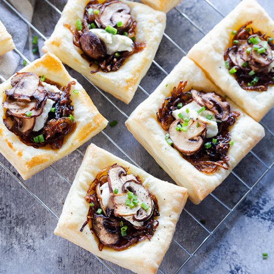 Mushroom Goat Cheese Tarts