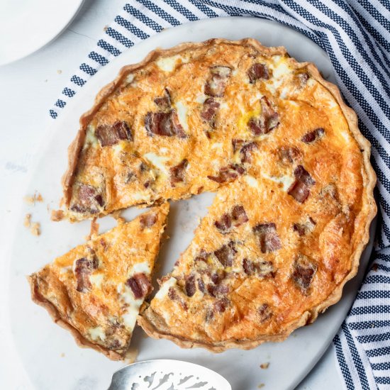 Cheddar, Bacon, and Onion Quiche