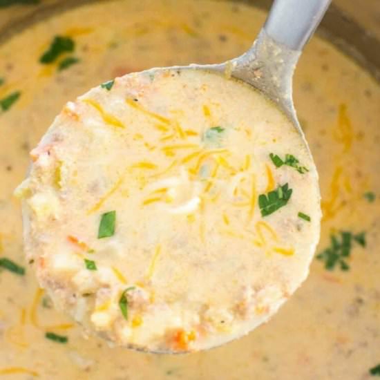 Instant Pot Cheeseburger Soup