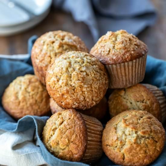 Maple Brown Sugar Oatmeal Muffins