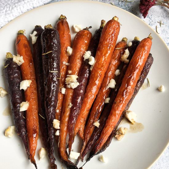 Maple Balsamic Glazed Carrots