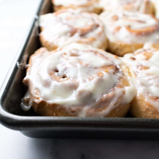 Cream Cheese Frosted Cinnamon Rolls