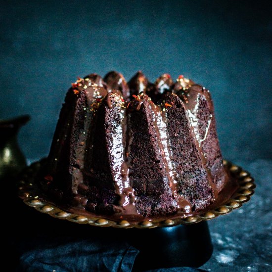 Chocolate Chilli Mayo Bundt Cake