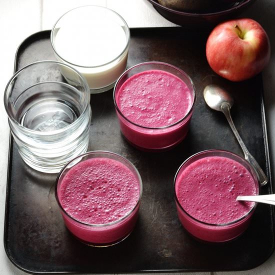 Beet Smoothie with Cherries+Kefir