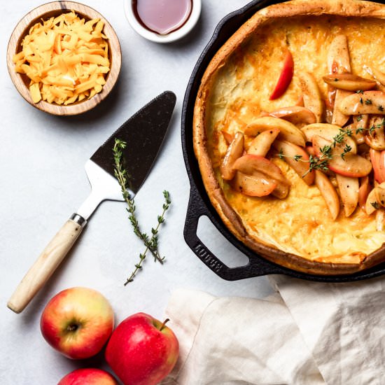 Apple Cheddar Dutch Baby Pancake