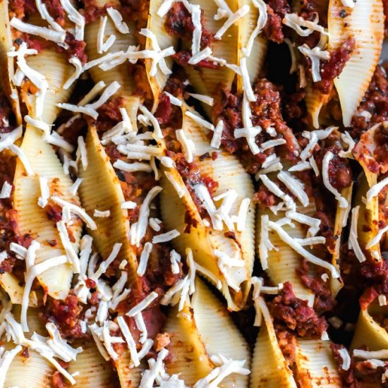 Plant-Based Lasagna Stuffed Shells