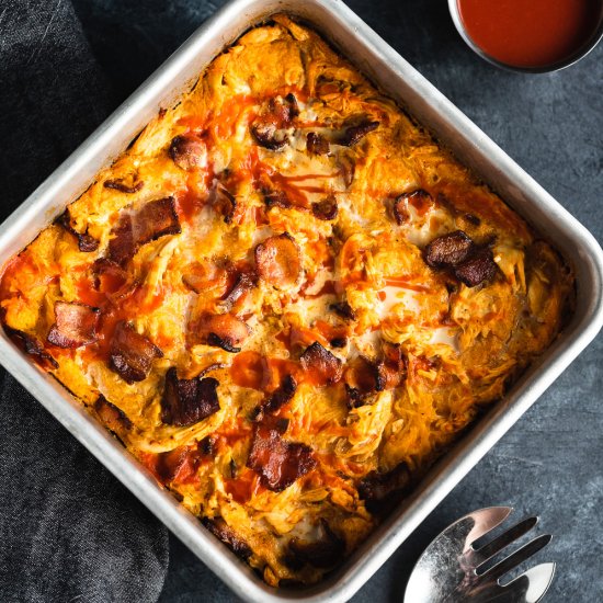 Bacon Buffalo Chicken Casserole