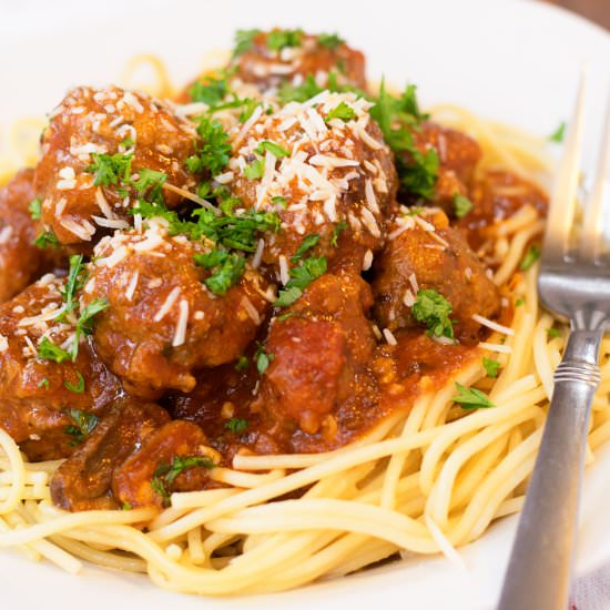 Homemade Meatballs in Marinara