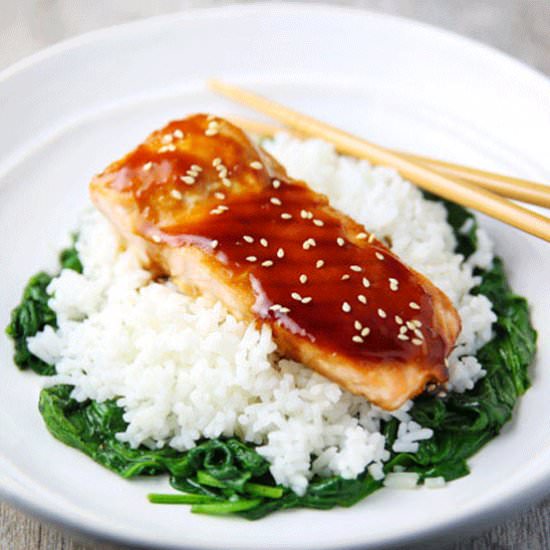 Asian Salmon Rice Bowls