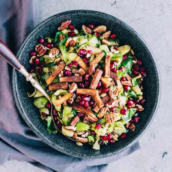 Wintery Shredded Brussels sprouts