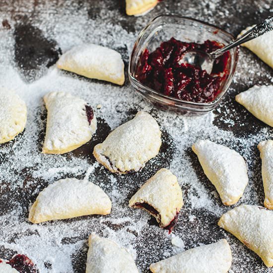 JAM FILLED SOUR CREAM COOKIES