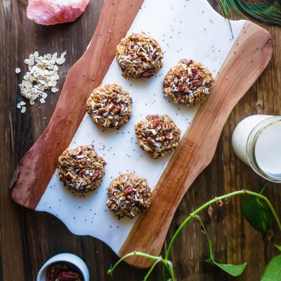 Oat, Banana, Pecan Seed Cookies