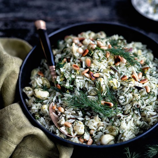 Herby green rice