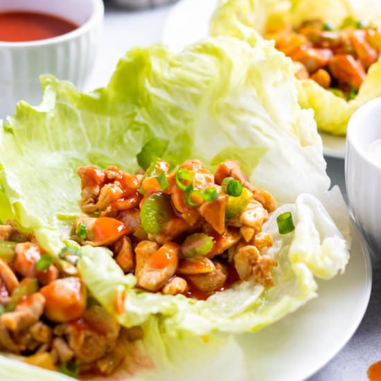 Buffalo Chicken Lettuce Wraps