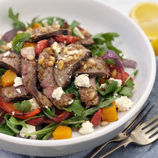 Warm Lamb Salad with Pumpkin