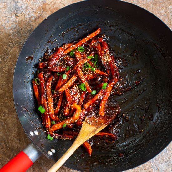 Sticky Sweet Potato French Fries