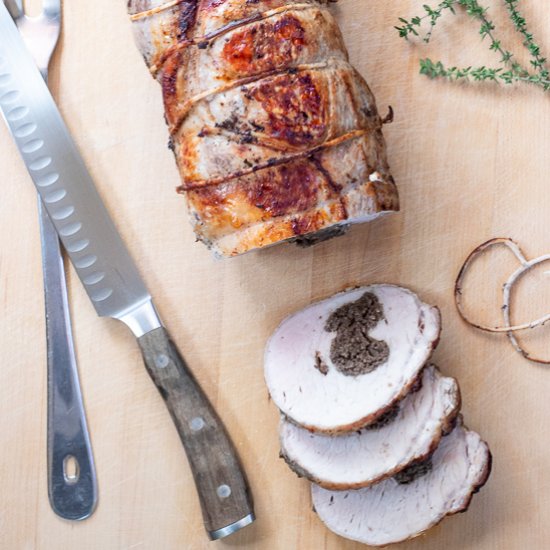 Mushroom Stuffed Pork Loin