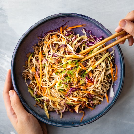 Spicy Beef Soba Noodle Salad