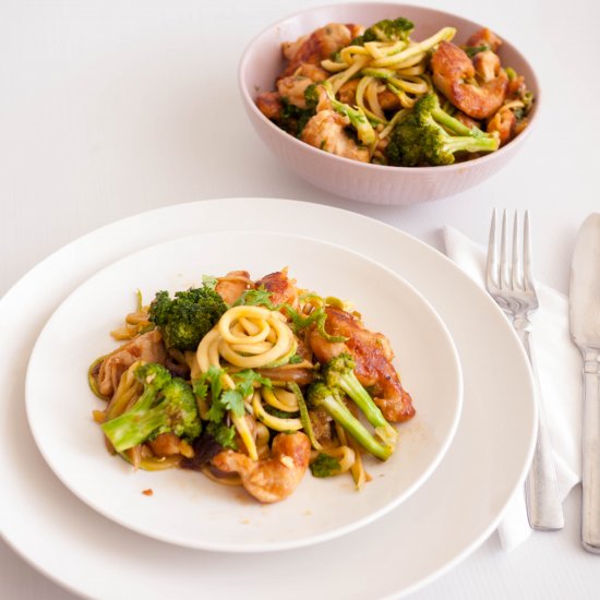 Chicken Broccoli Zucchini Stir Fry