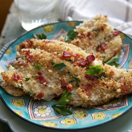 Panko & Bacon Crusted Trout