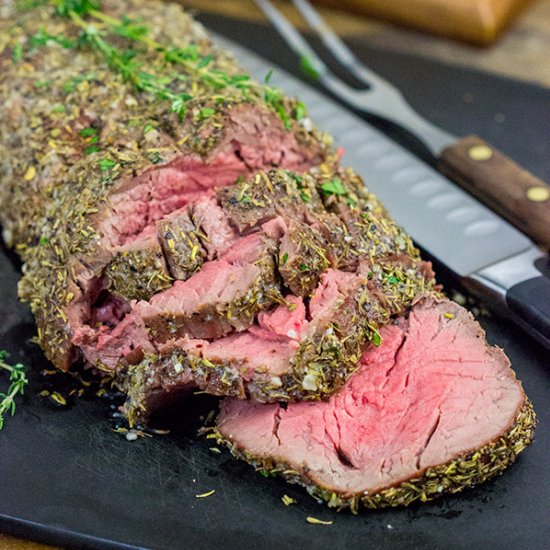 Beef Tenderloin with Parmesan Butte