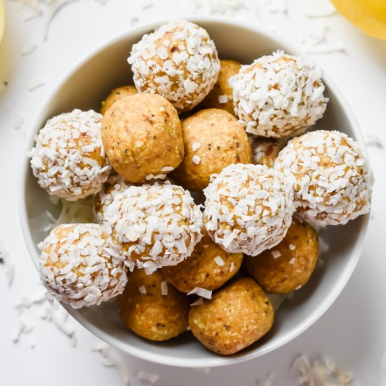 Coconut Lemon Poppy Seed Bites