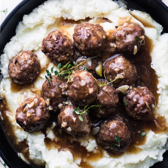 Salisbury Steak meatballs