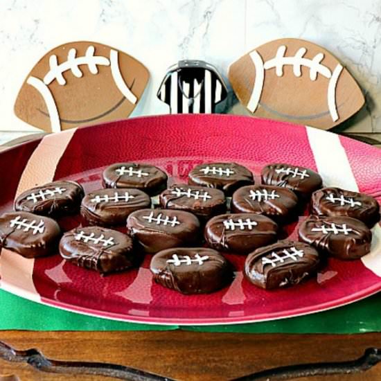 PB & J Chocolate Covered Footballs