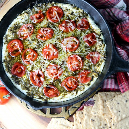 Creamy Caprese Bean Dip