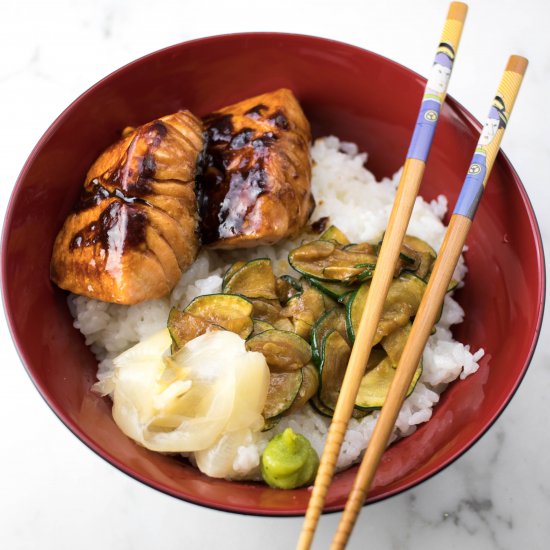 Japanese Salmon Rice Bowls