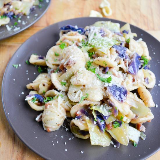 Pasta with Cabbage and Pancetta