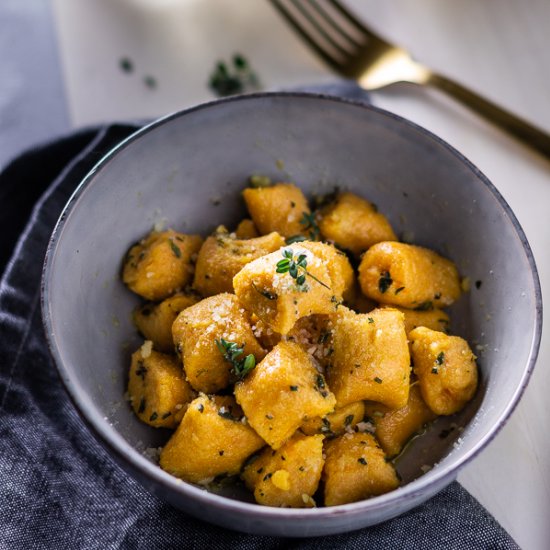 Sweet Potato Chickpea Gnocchi