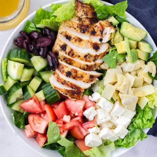 Mediterranean Grilled Chicken Salad