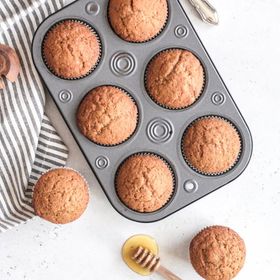 Chai Whole Wheat Honey Muffins