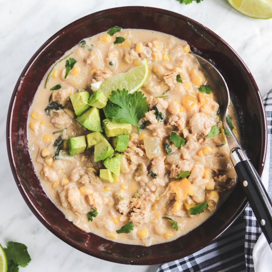 Vegan Creamy White “Chicken” Chili