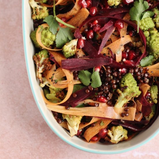 Romanesco, Beluga Lentil Salad