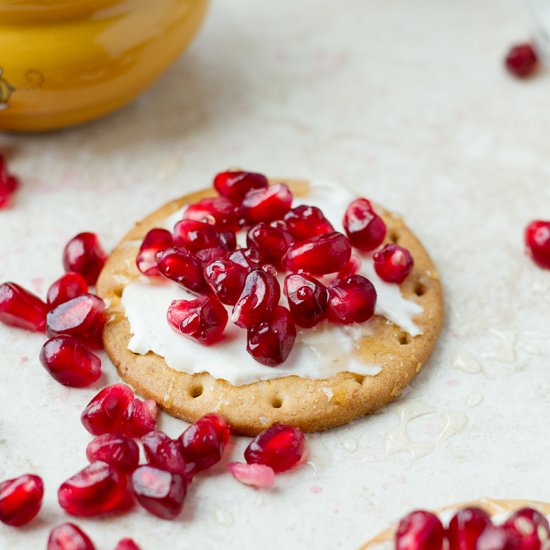 Pomegranate Cream Cheese & Crackers