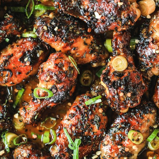 Dark and Stormy Chicken Wings