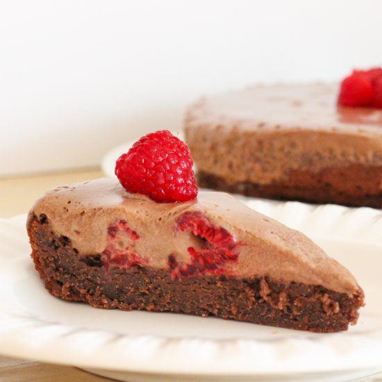 Raspberry Chocolate Mousse Cake