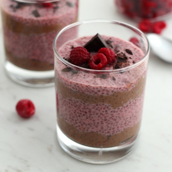 Raspberry Chocolate Chia Pudding