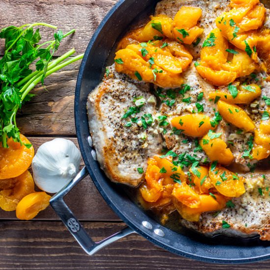 One Pan Honey Apricot Pork Chops