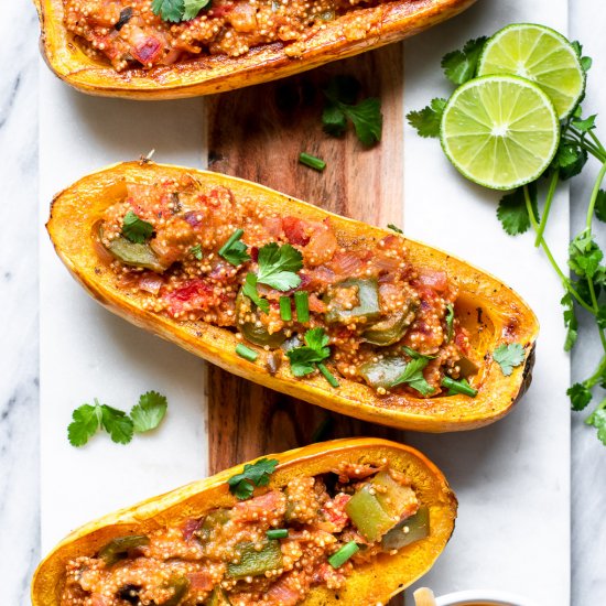 Quinoa Stuffed Delicata Squash