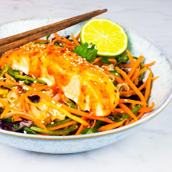 Thai Noodle Salad with Salmon