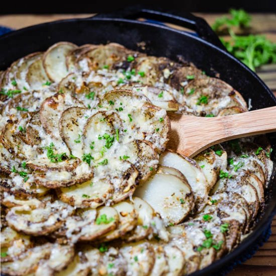 Asiago PDO Skillet Potatoes